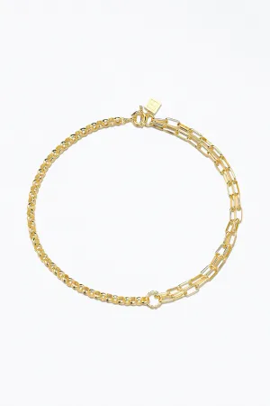 SLASH DOUBLE CHAIN NECKLACE