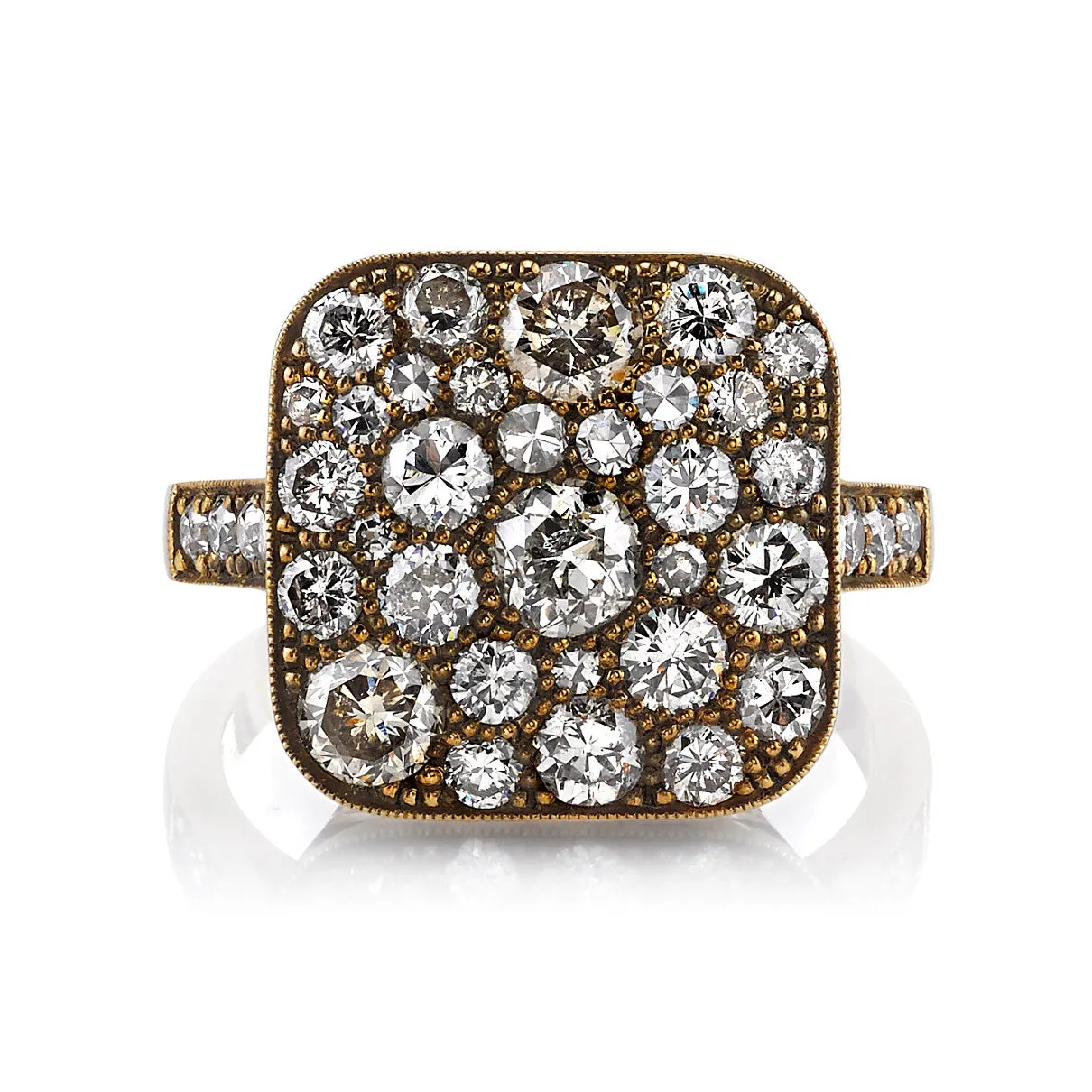 SMALL SQUARE COBBLESTONE RING