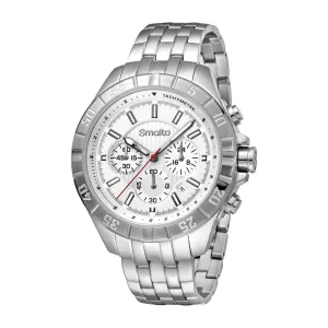 Smalto Men's Chronograph Watch With White Dial