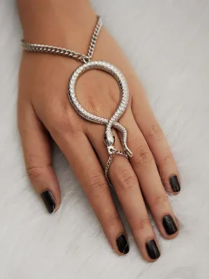 Snake Design Toe Ring Chain Bracelet