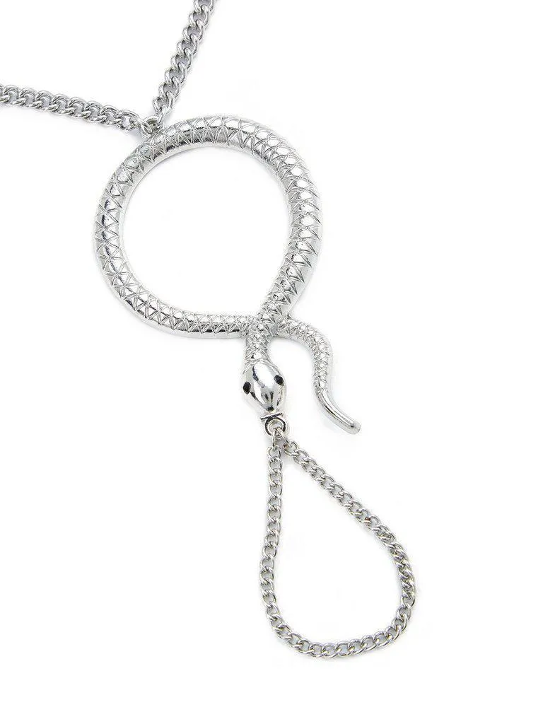 Snake Design Toe Ring Chain Bracelet
