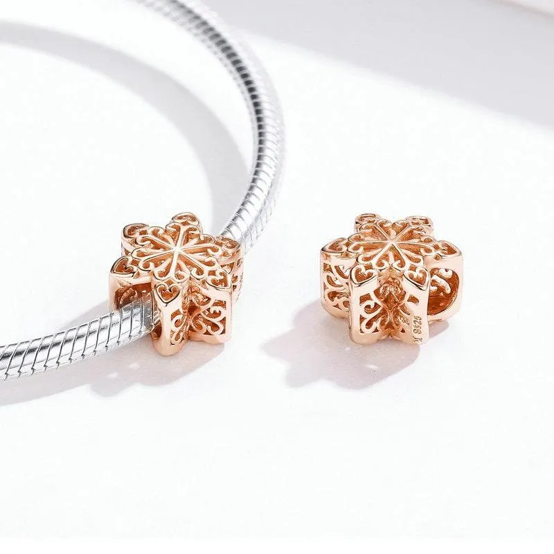 Snowflake Rose Gold Charm