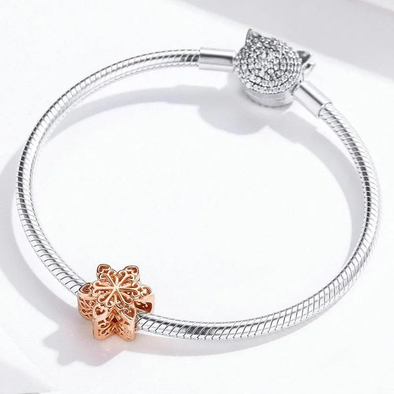 Snowflake Rose Gold Charm
