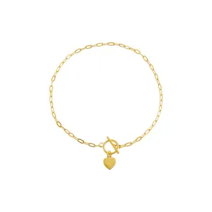 Solid Heart Toggle Bracelet