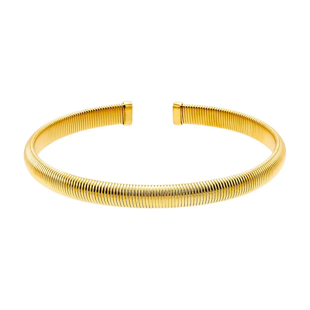 Solid Wide Snake Open Claw Choker Necklace