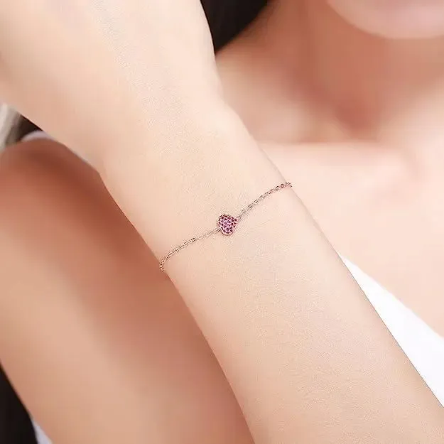 Sparkling Heart Bracelet