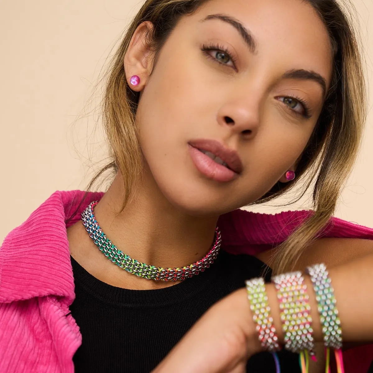 Spectrum x Silver | Kismet Links | Choker Necklace
