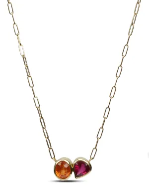 Spessartite and Garnet Double Necklace