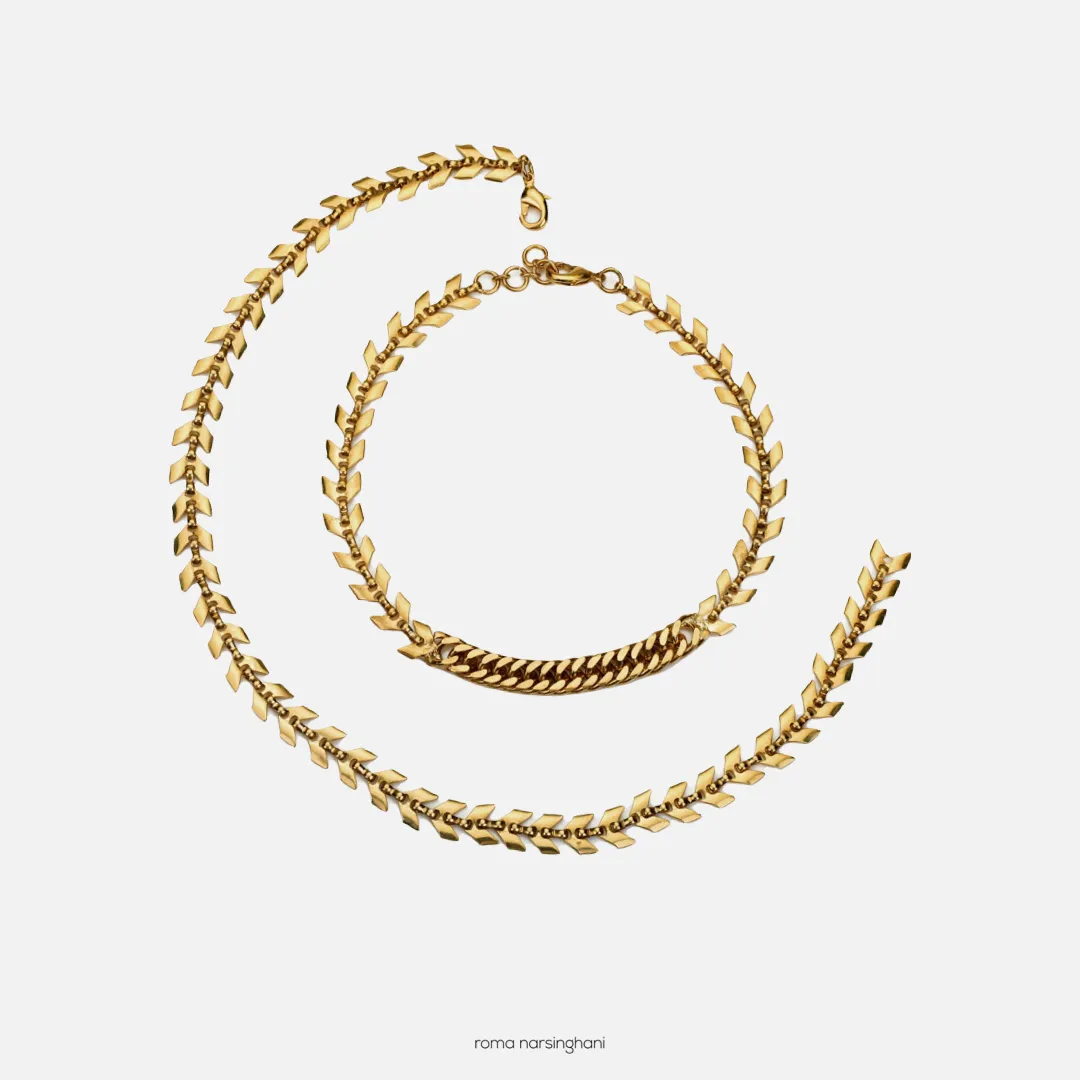 Spine Choker In Gold