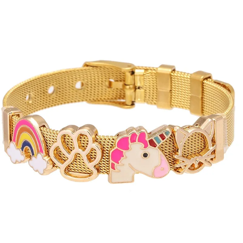 Stainless Steel Charm Lover Bracelet