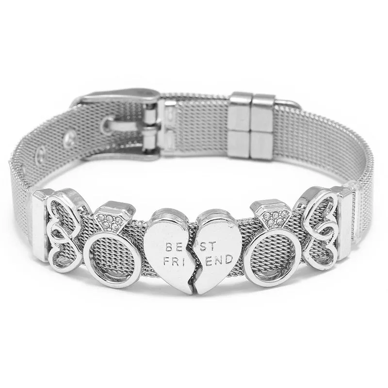 Stainless Steel Charm Lover Bracelet