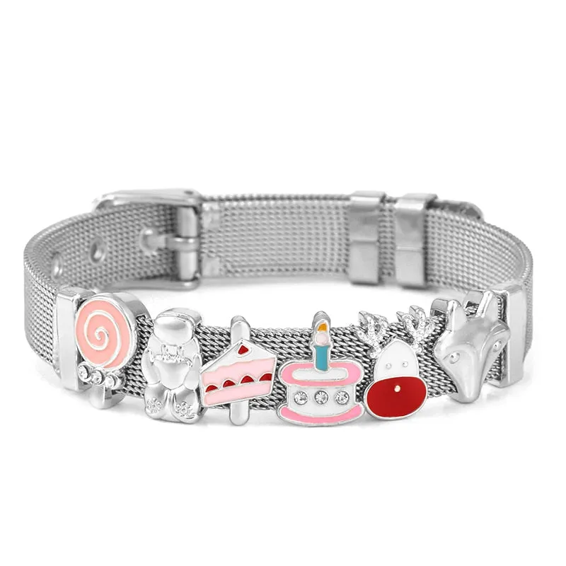 Stainless Steel Charm Lover Bracelet