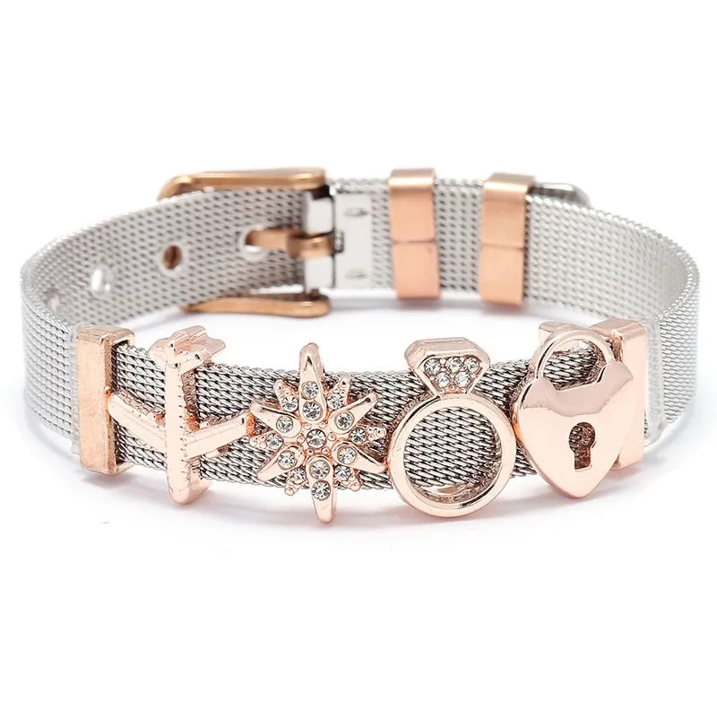 Stainless Steel Charm Lover Bracelet
