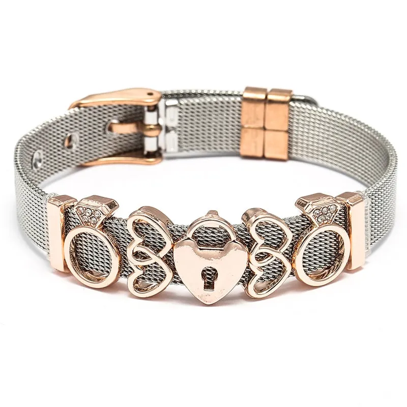 Stainless Steel Charm Lover Bracelet