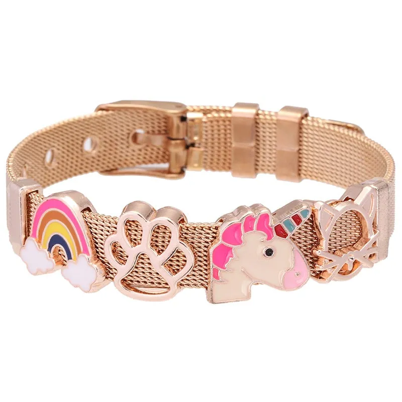 Stainless Steel Charm Lover Bracelet