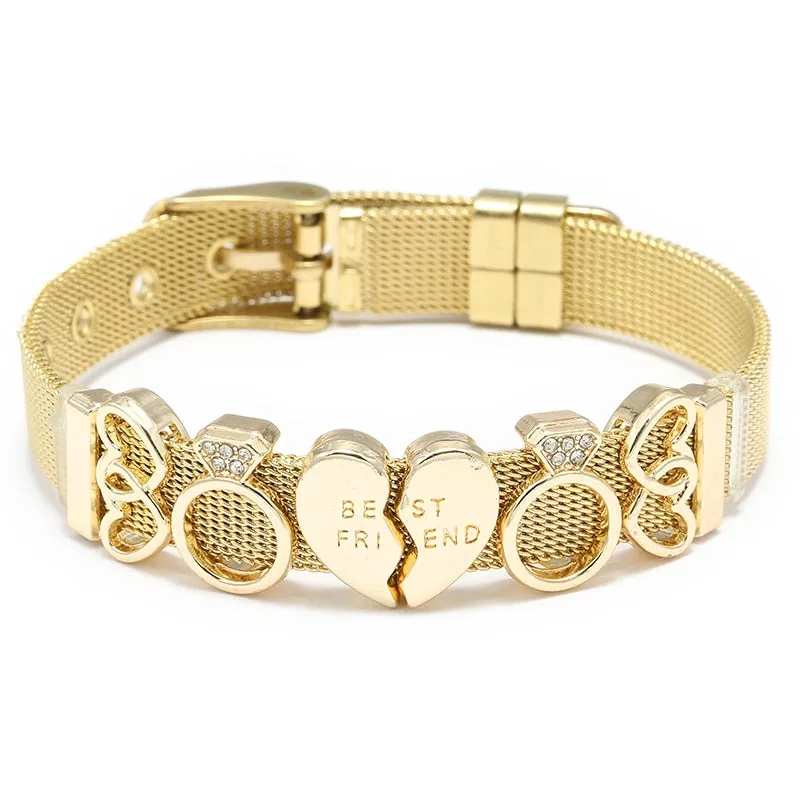 Stainless Steel Charm Lover Bracelet