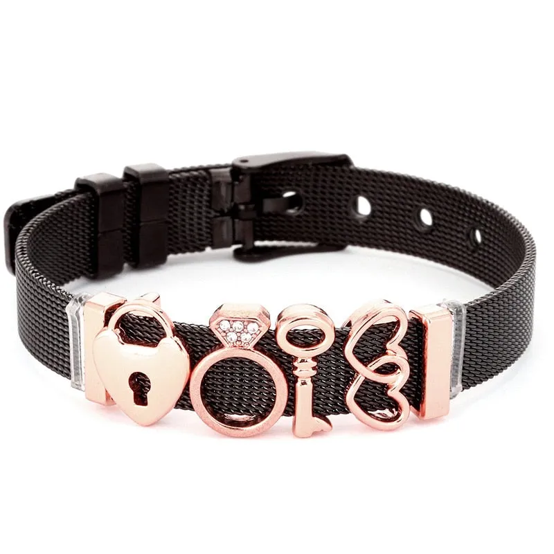 Stainless Steel Charm Lover Bracelet