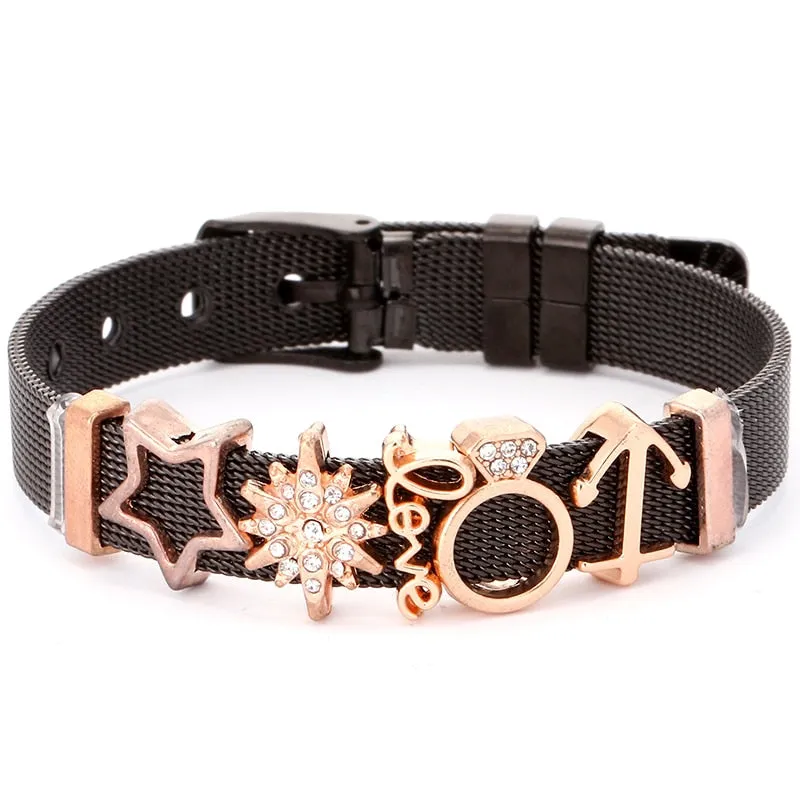 Stainless Steel Charm Lover Bracelet