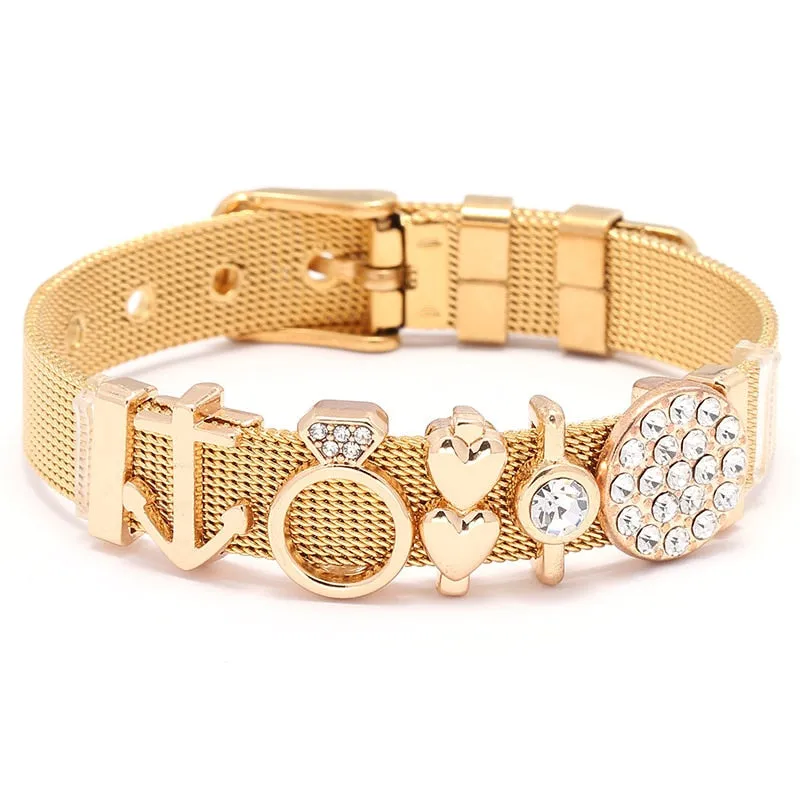 Stainless Steel Charm Lover Bracelet