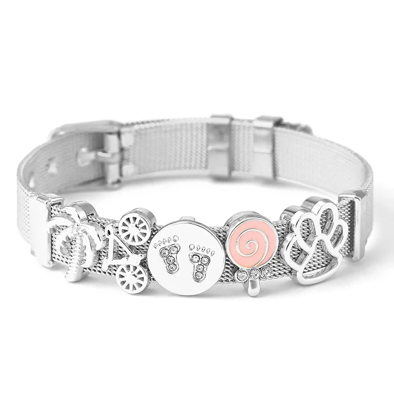 Stainless Steel Charm Lover Bracelet