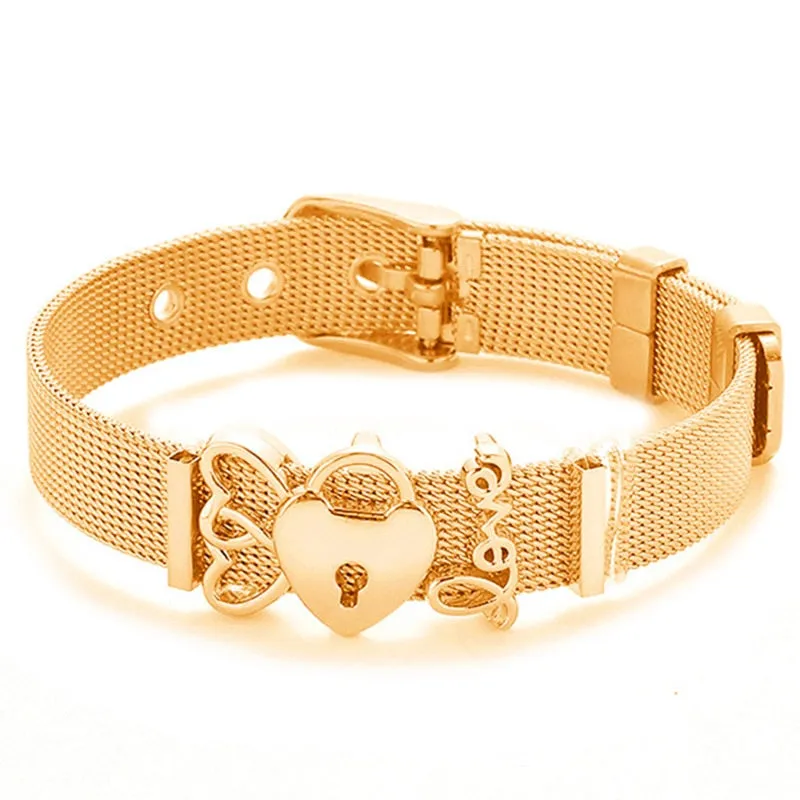 Stainless Steel Charm Lover Bracelet
