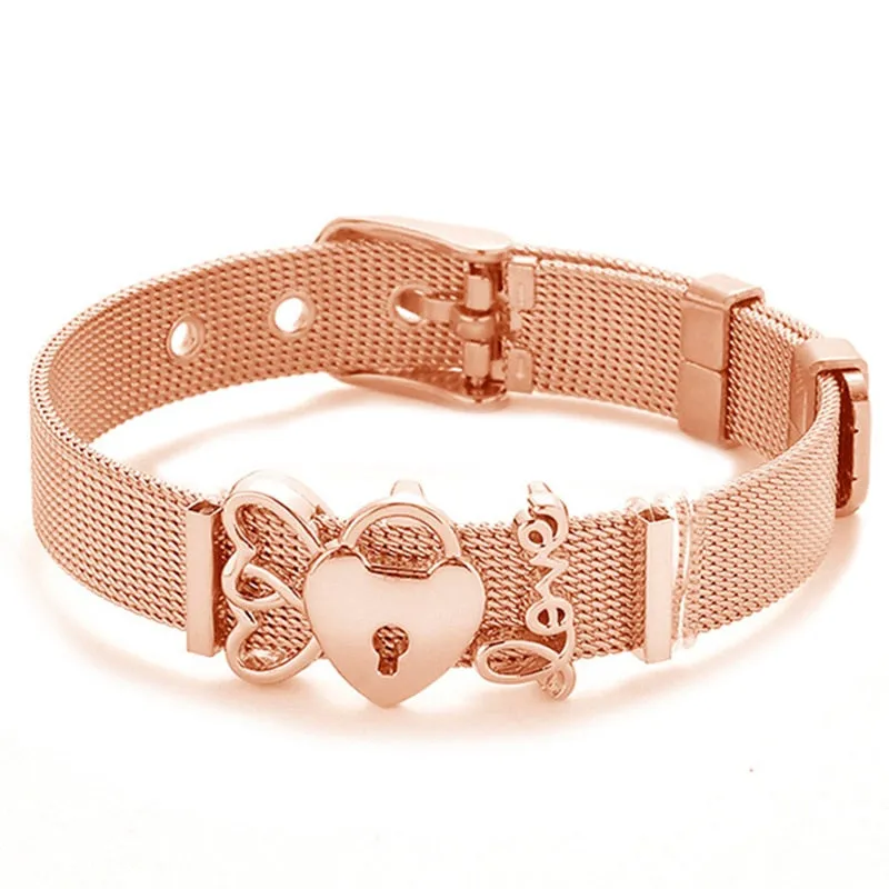 Stainless Steel Charm Lover Bracelet