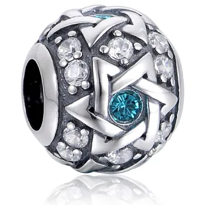 Star of David Ball Bead Charm