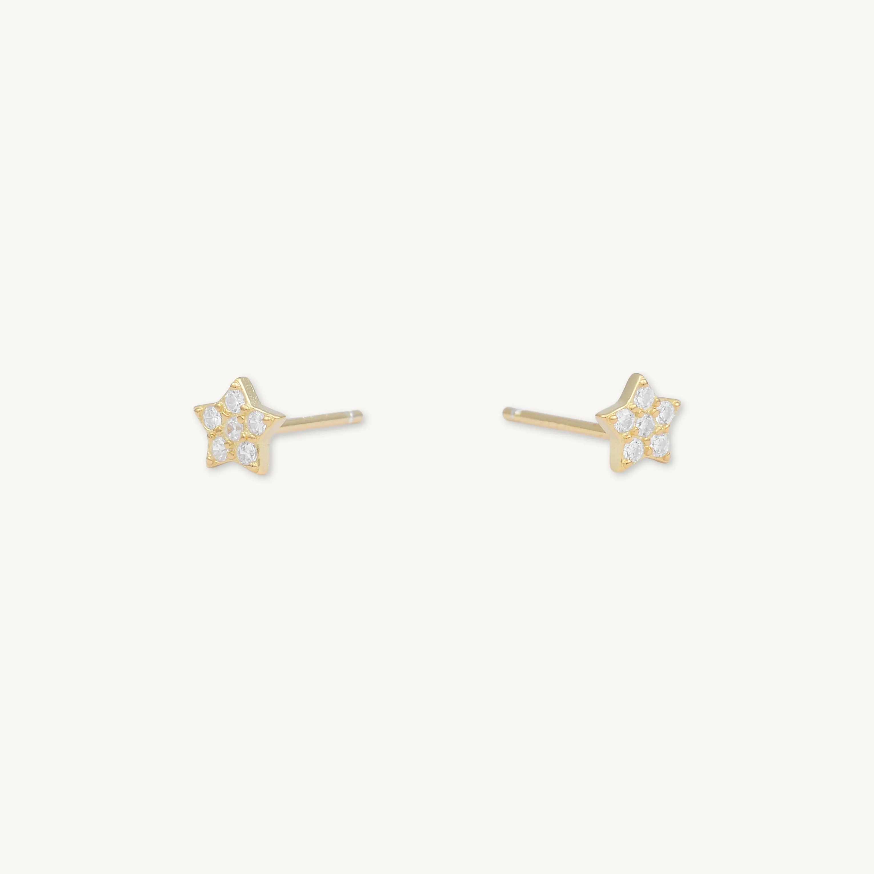 Star Sapphire Stud Earrings