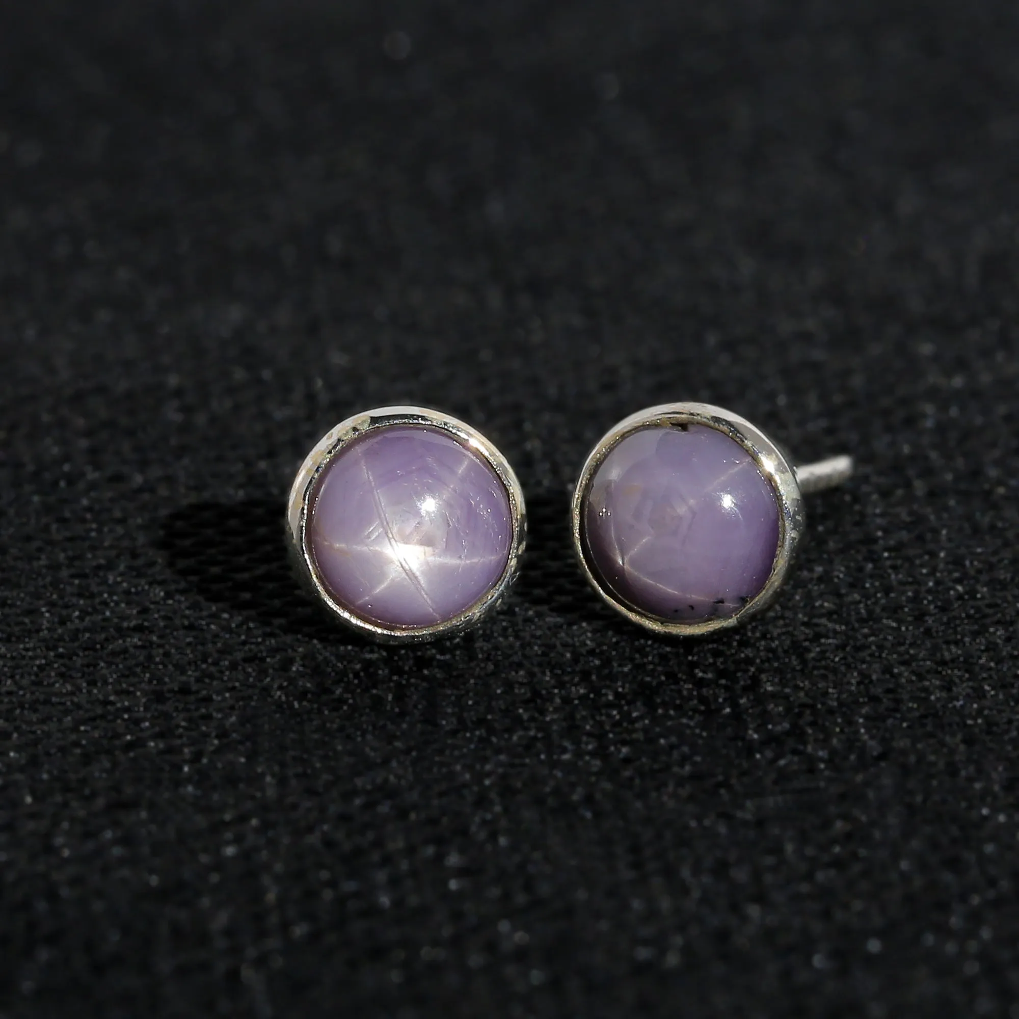 STAR SAPPHIRE STUDS 4.5 CT