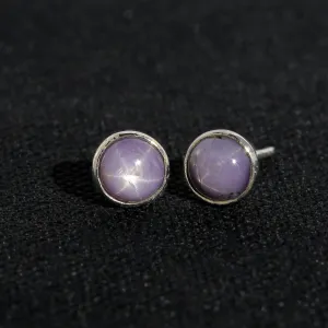 STAR SAPPHIRE STUDS 4.5 CT