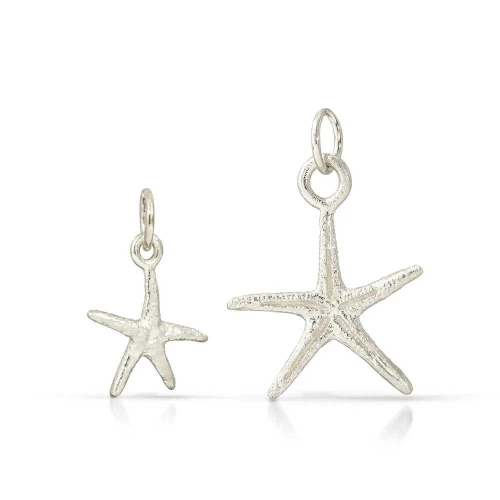 Starfish Charm in Silver