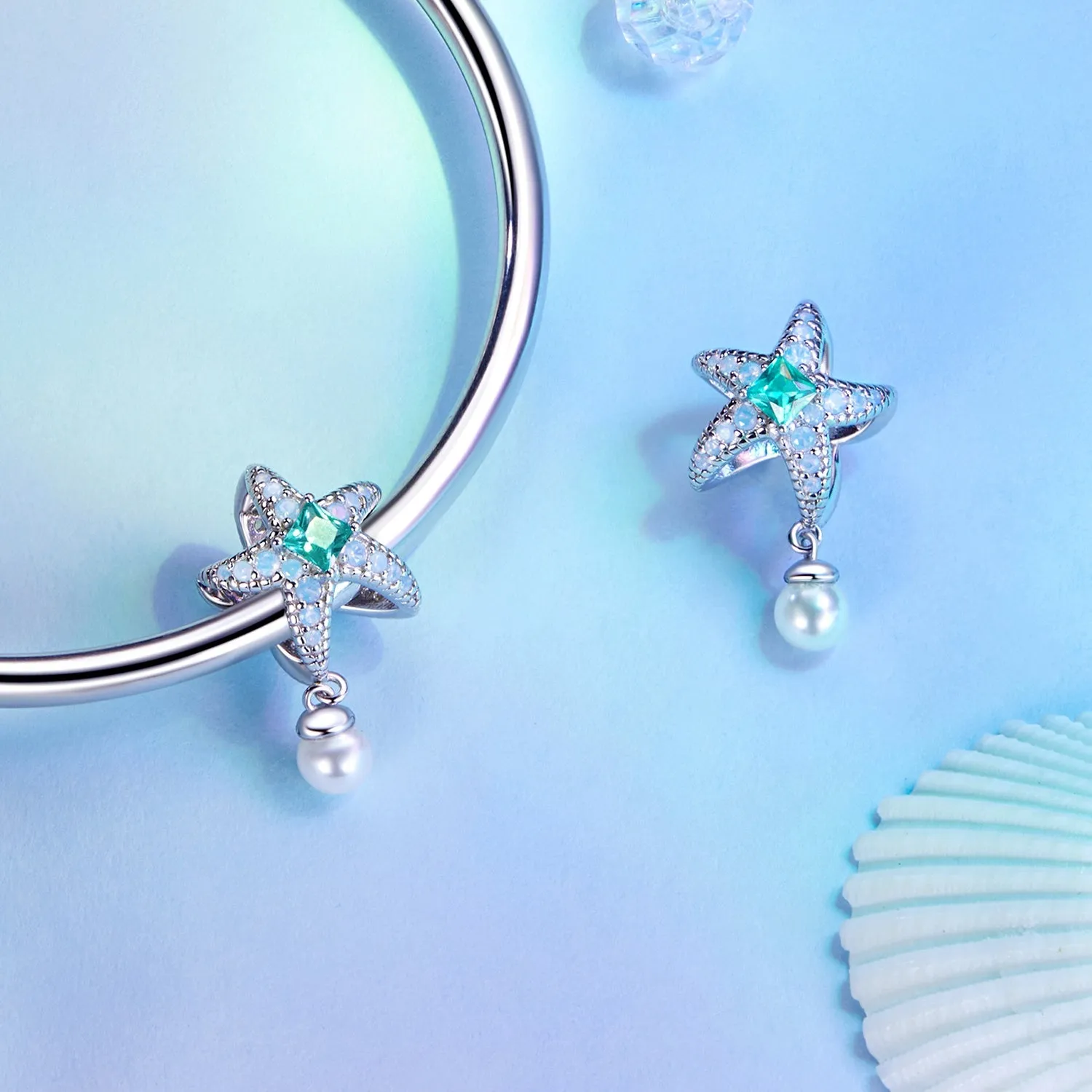 Starfish Pearl Charm