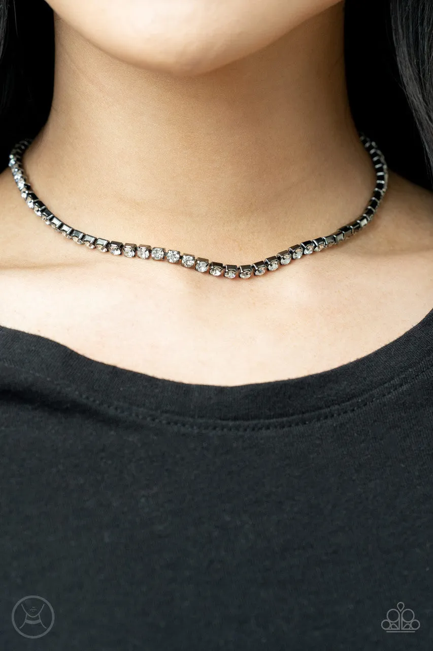 Starlight Radiance Black Paparazzi Choker Necklace