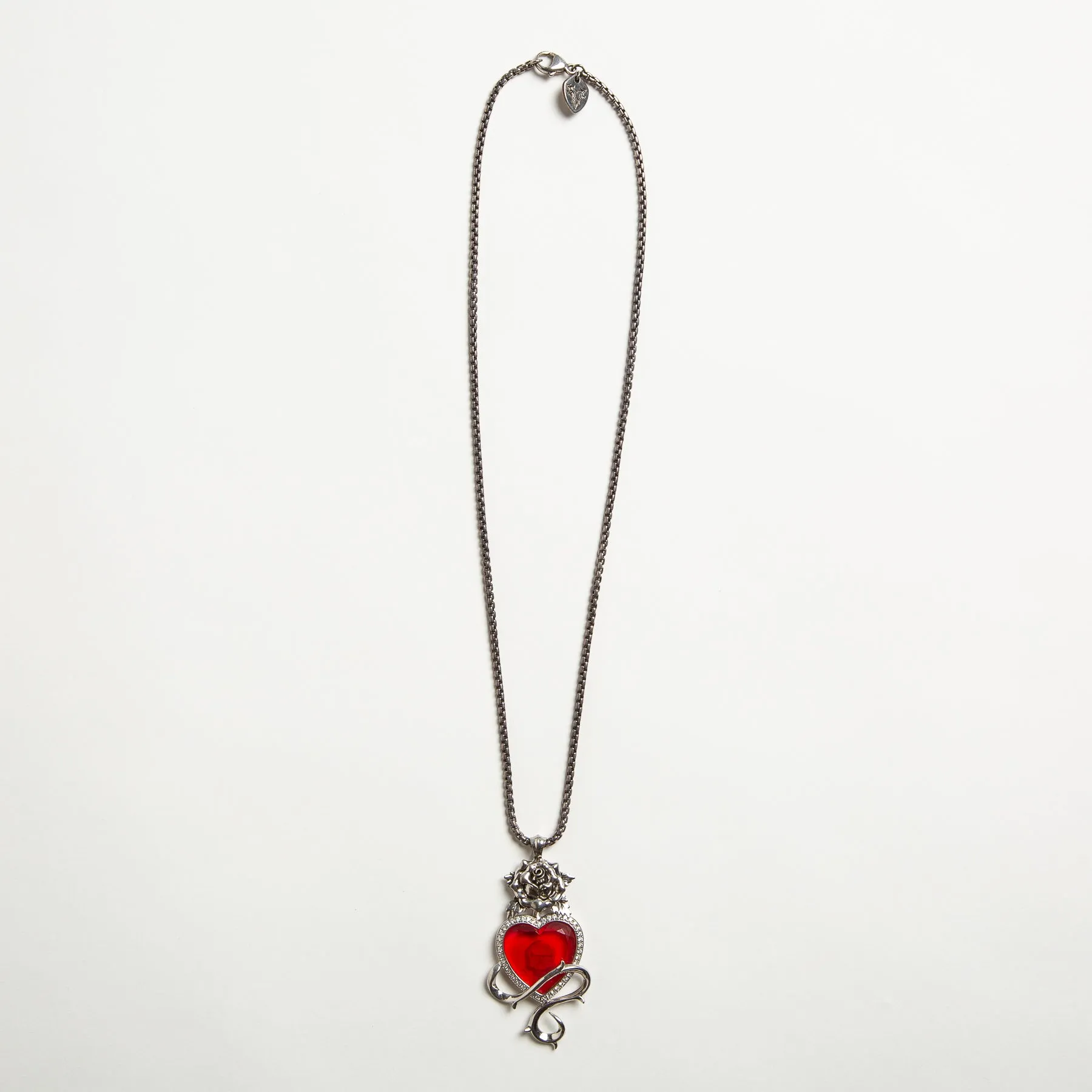 STEPHEN WEBSTER | GARNET DIAMOND HEART PENDANT