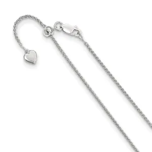 Sterling Silver 1.5 mm Adjustable Spiga Chain