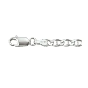 Sterling Silver (3.3mm) Anchor Marine Link Bracelet 7"