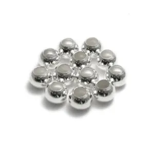 Sterling Silver BIG HOLE SPACER BEADS. 7mm. Packet of 12.