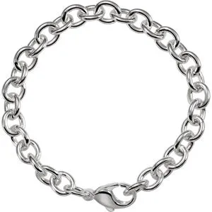 Sterling Silver Cable Link 7.5" Bracelet