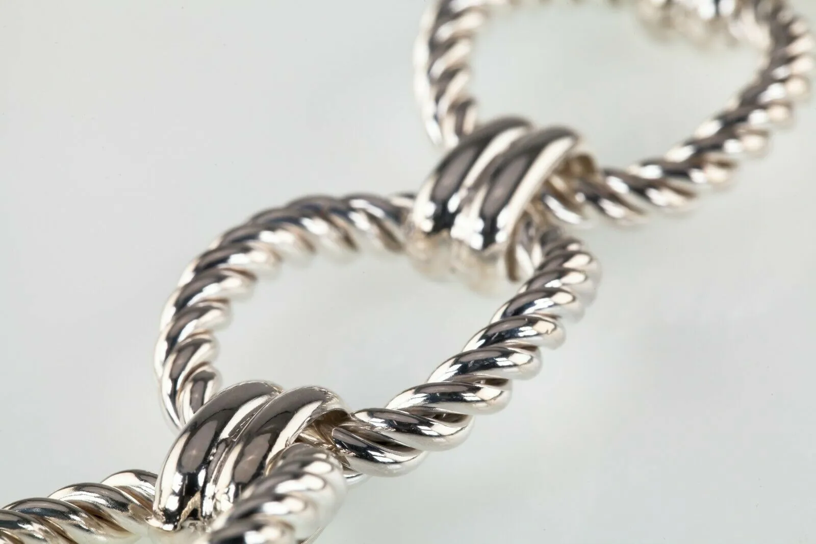 Sterling Silver Laso Oval Link Bracelet 7.50" Long