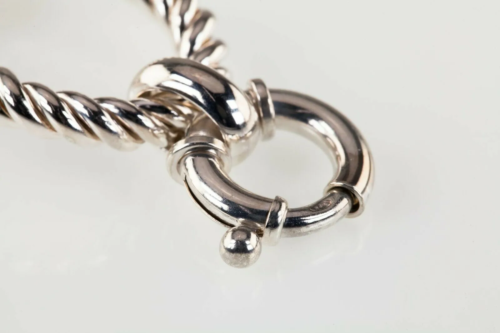 Sterling Silver Laso Oval Link Bracelet 7.50" Long