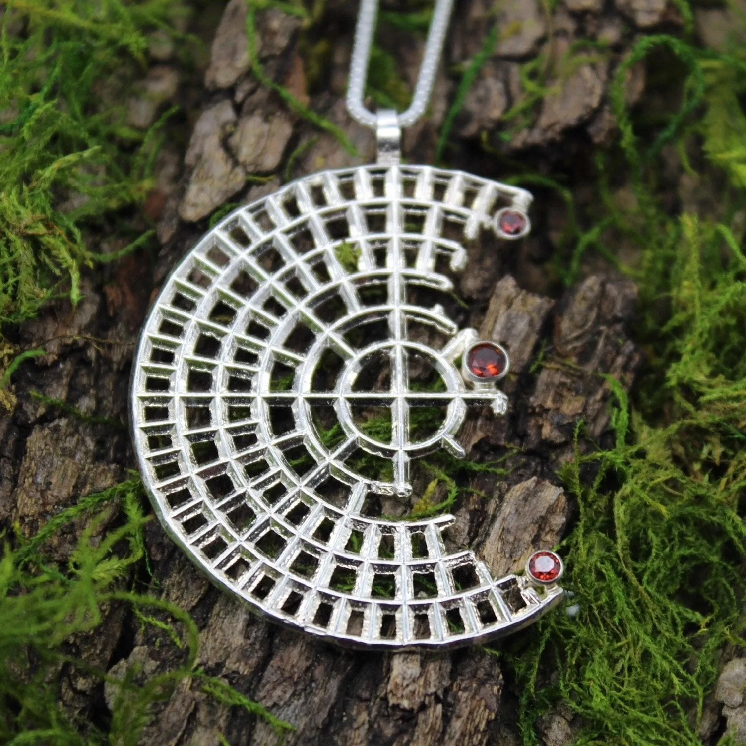Sterling Silver Perfect Imperfection Garnet and Fire Citrine Necklace