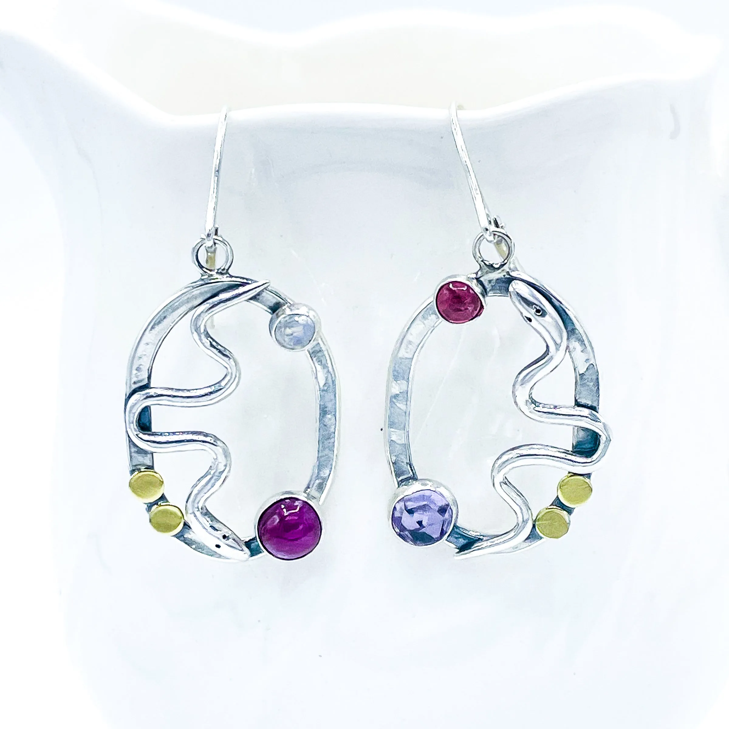 Sterling Silver Snake Earrings