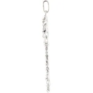 Sterling Silver Tsavorite Garnet Vine Key Pendant or 18" Necklace