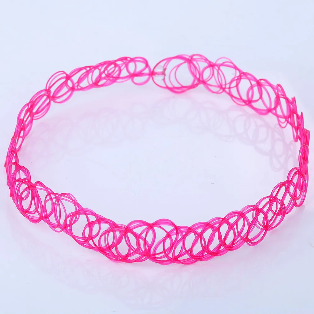 Stretch "Tattoo" Choker Necklace - Multiple Colors