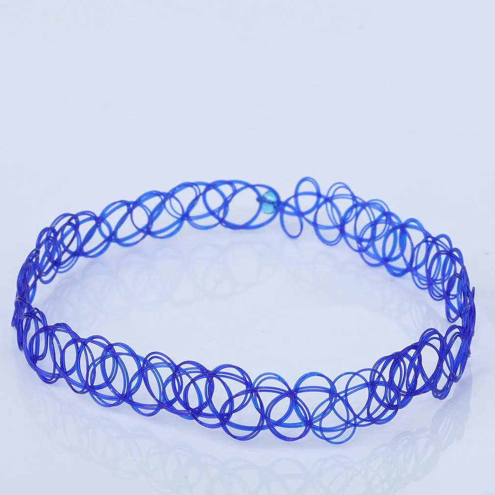 Stretch "Tattoo" Choker Necklace - Multiple Colors