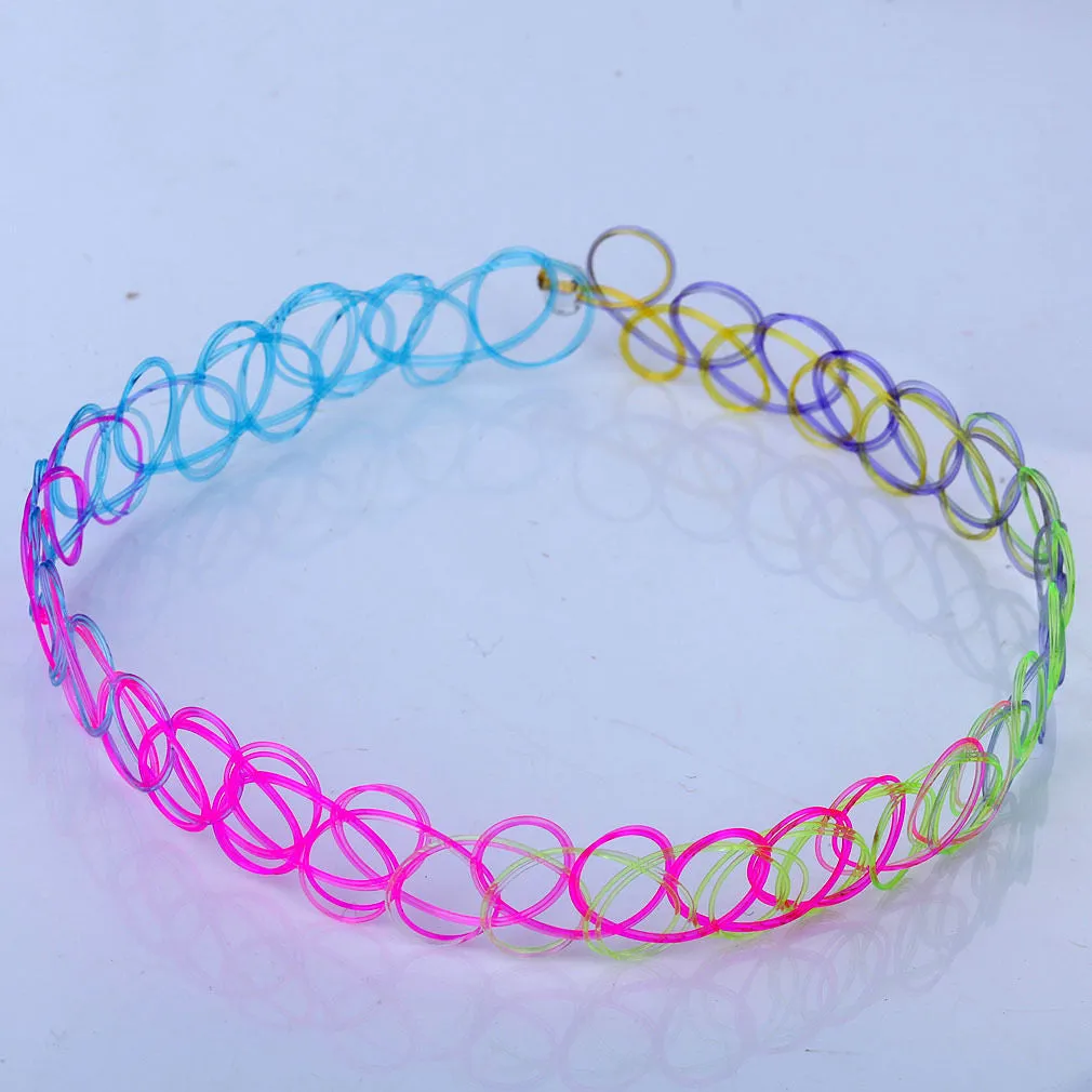 Stretch "Tattoo" Choker Necklace - Multiple Colors