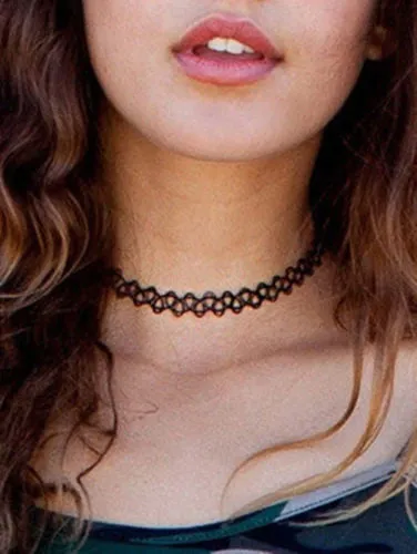 Stretch "Tattoo" Choker Necklace - Multiple Colors