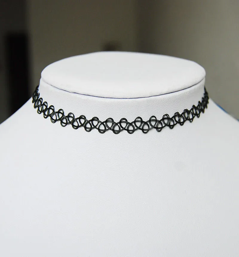 Stretch "Tattoo" Choker Necklace - Multiple Colors