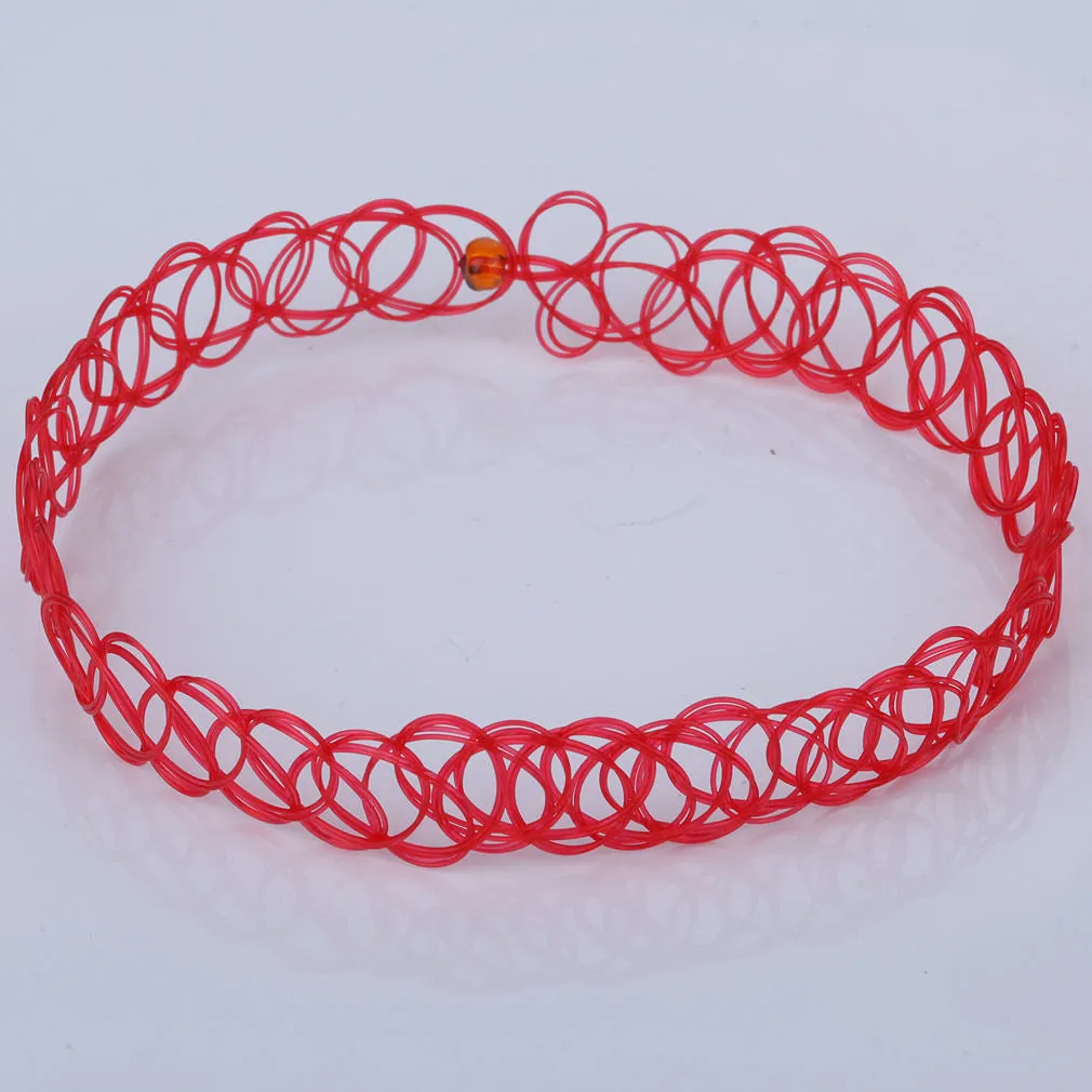 Stretch "Tattoo" Choker Necklace - Multiple Colors