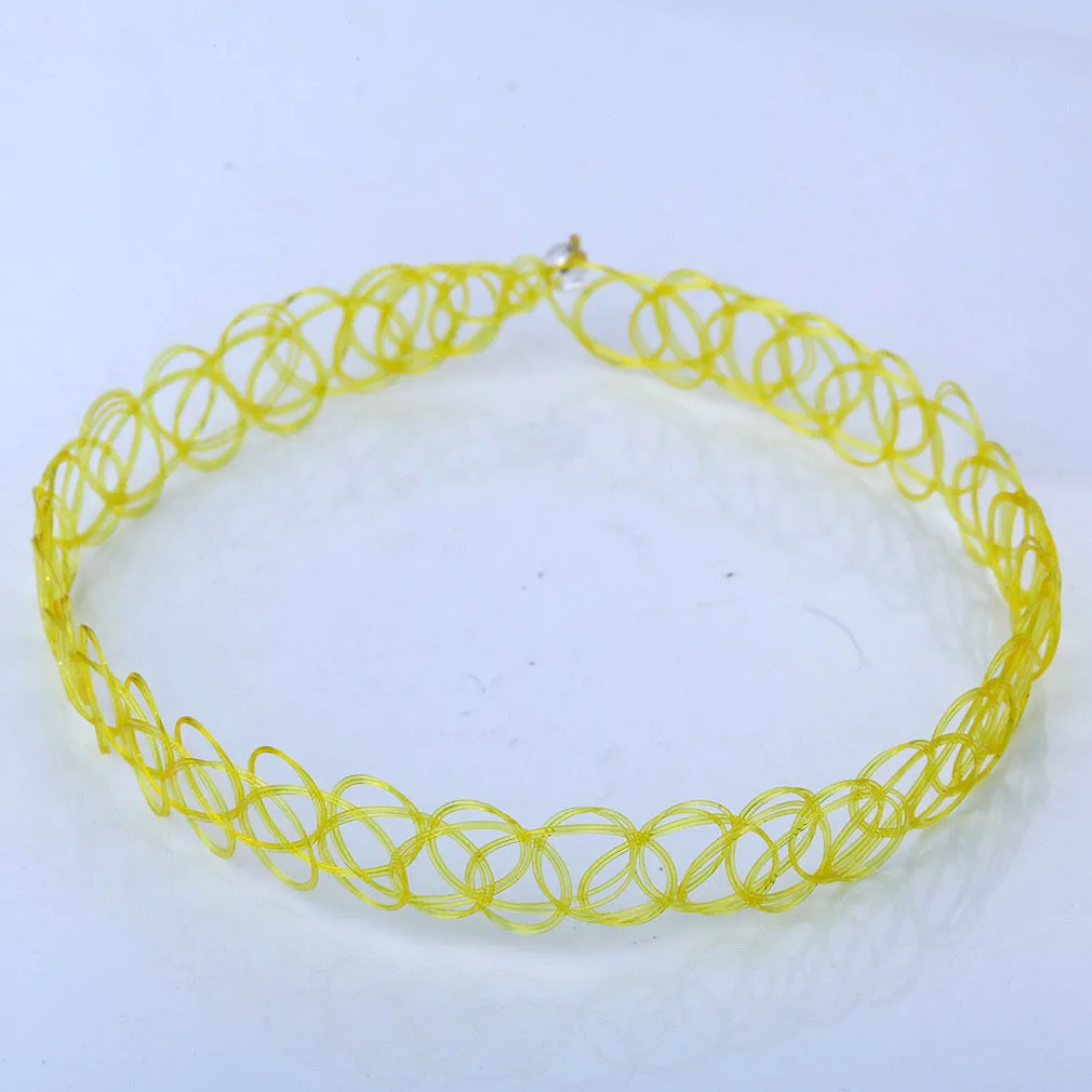 Stretch "Tattoo" Choker Necklace - Multiple Colors